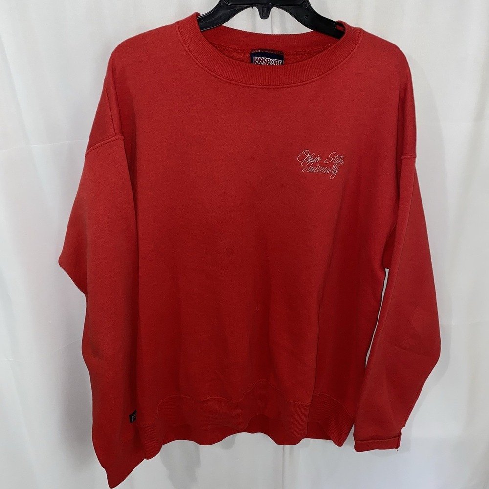 Vintage Ohio State University Buckeyes JanSport Embroidered Red Sweatshirt Large